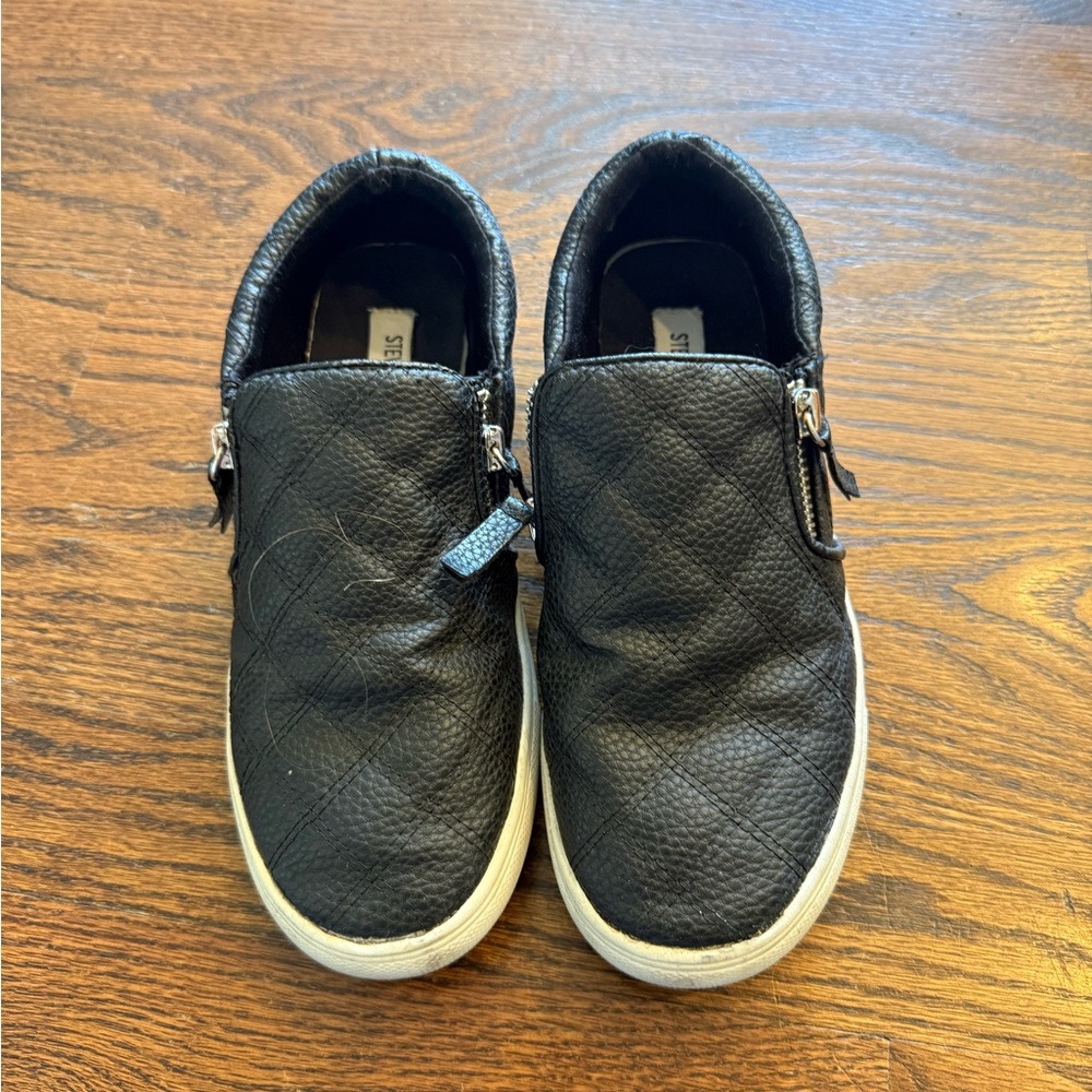 Steve Madden Black Quilted Slip-On Sneakers